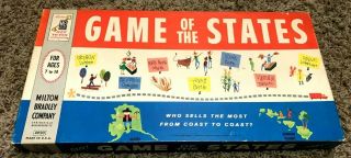 Vintage Milton Bradley Game Of The States Board Game 4920