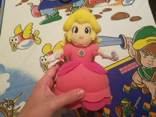 Rare 2003 Sanei Mario Party 5 Peach Plush Nintendo Toy Doll Japan Import