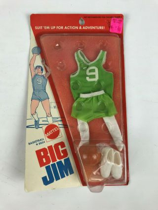 Vintage Big Jim Action Figure Basketball Uniform In Package Complete 8854 Nrfp