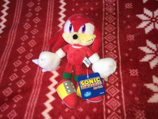 Rare 8 " Sanei Knuckles Plush Sega Japan Joypolis Sonic Hedgehog Toy Doll 2007 S