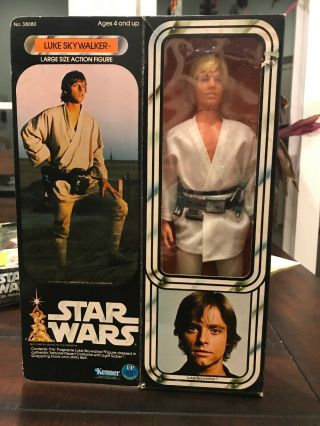 Vintage Star Wars Luke Skywalker Kenner 12 Inch Figure Mib Box