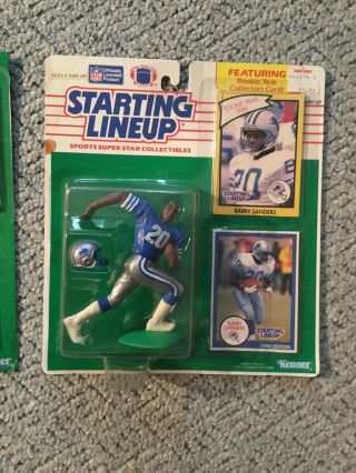 Starting Lineup 1990 Barry Sanders Rookie and 1992 Starting Lineup 2