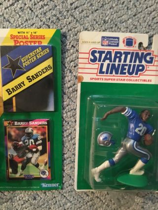 Starting Lineup 1990 Barry Sanders Rookie and 1992 Starting Lineup 3