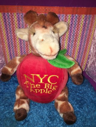 Euc - Rare - 11” Toys R Us Geoffrey Giraffe York Times Square Big Apple Plush
