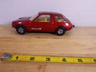 Vintage Authentic Corgi 1:36 5 " Long Red Amc Pacer Hatchback With Tow Hitch