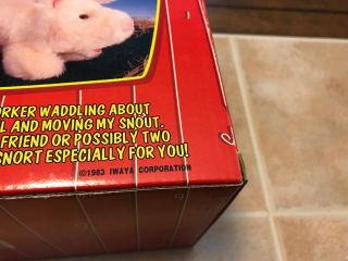 Vintage 1983 PUDGEY THE PIGLET / Walking,  Oinking,  Wagging Baby Pig 3