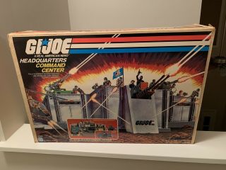 1983 G.  I.  Joe Headquarters Command Center Box Only Bright Crisp