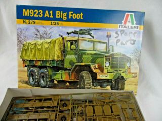 Italeri M - 923 A1 Big Foot U S Army 5t Truck Model Kit No 279 1:35 Spare Parts