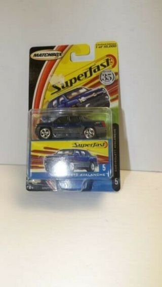 " Matchbox " - " Superfast " - Chevrolet Avalanche - 35 Years - In Packaging