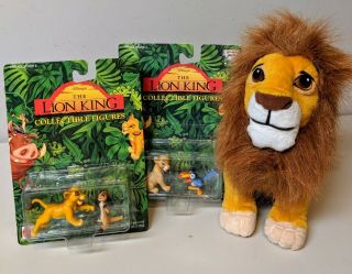 Disney Lion King Mattel Plush & Collectible Figures Young Simba Timon Nala Zazu
