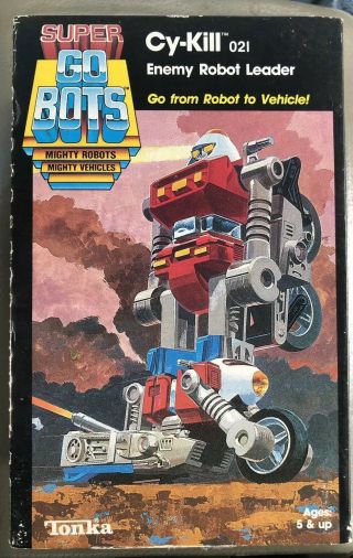 1984 Tonka Go Bots Cy - Kill Enemy Robot Leader Nib Never Opened Wow