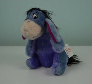 Disney Store Eeyore Plush Stuffed Animal Toy Small Mini 6 " W/tag Blue Purple