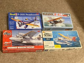 Various 1/72 Us Aircraft Kits X 4,  Airfix Etc,  Gosling,  Seagull Etc.