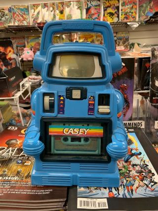 Playskool Cassette Player Robot Toy Casey 1985 Vintage