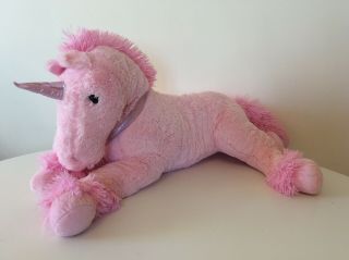 Vintage Pink Unicorn Plush Dan Dee Large Jumbo 29”