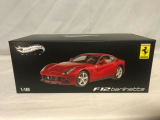 1/18 Hot Wheels Elite Ferrari F12 Berlinetta - Red