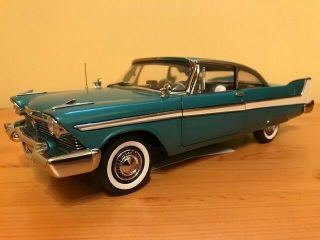 Franklin Rare 1958 Plymouth Belvedere 294 Of 2500 Turquoise With Papers