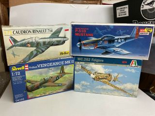 Revell,  Italeri,  Heller Etc 1/72 Ww2 Aircraft Kits X 4,  Various.