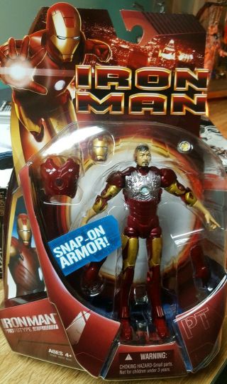 Marvel Legends Movie Iron Man Prototype 6 " Inch Figure Moc Stark Hasbro 2008