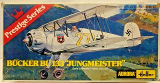 Bücker Bü 133 Jungmeister Biplane Plastic Model Airplane Kit Aurora Heller 6612