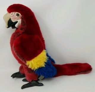 Folkmanis Scarlet Macaw Hand Puppet Large Full Body Plush Red Parrot Bird 15 "