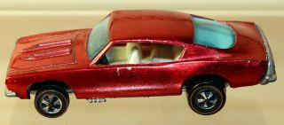 Dte 1968 Hot Wheels Redline 6211 Metallic Red Custom Barracuda W/white Int
