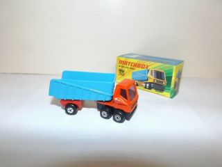 Matchbox S/f No.  50 - B Articulated Dump Truck Rare Red Body&trailer Base Blue Dump