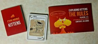 Exploding Kittens A Card Game Ages 7,  2 - 5 Players Edition 3