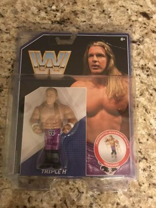 Series 2 Wwf Wwe Mattel Retro Hhh Triple H 1st Release Error Moc W/ Rsc Case
