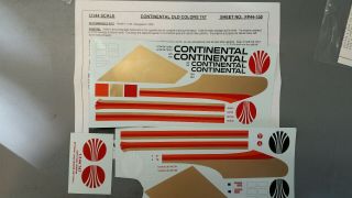 Flight Path Decals Fp44 - 158 Continental Old Colors 747 Decals