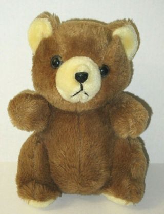 Vintage 1979 Daekor Pot Belly Bear 9 " Brown Plush Stuffed Animal Toy Hudson