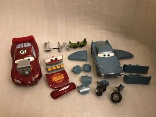 Disney Cars Gear Up & Go Lightning Mcqueen And Finn Mcmissile