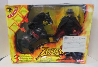 Ideal Zorro Deluxe Playset Action Figure 1998 In Open Box Fep Sample