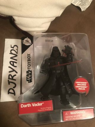 Disney Store Star Wars Toybox Darth Vader Action Figure W/ Lightsaber