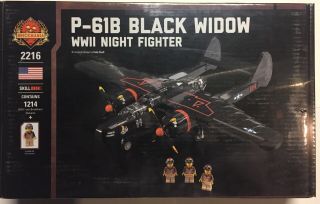 Brickmania Custom Lego P - 61b Black Widow Wwii Night Fighter