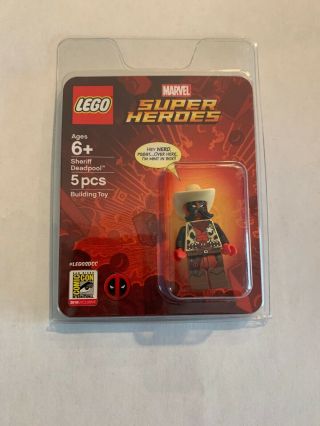 Rare Lego Sdcc 2018 Exclusive Sheriff Deadpool Mini Figure.  Listed To Sell