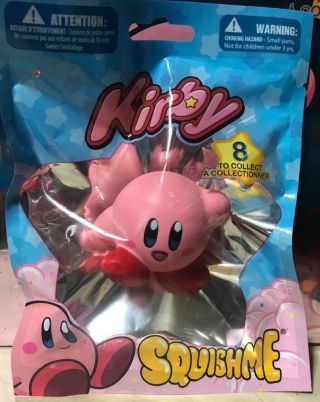 1x Kirby Walking Nintendo Smash Bros Squishme Foam Squishie Bag