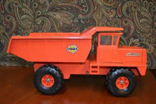 Euc Vintage Buddy L Orange Hydraulic Mack Dump Truck