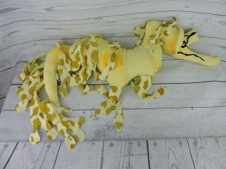 Monterey Bay Aquarium Yellow Seahorse Plush Large Stuffed Animal Sheer Rare Camo