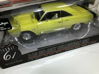1971 Dodge Dart Swinger Yellow Highway 61 50649 1/18 Htf