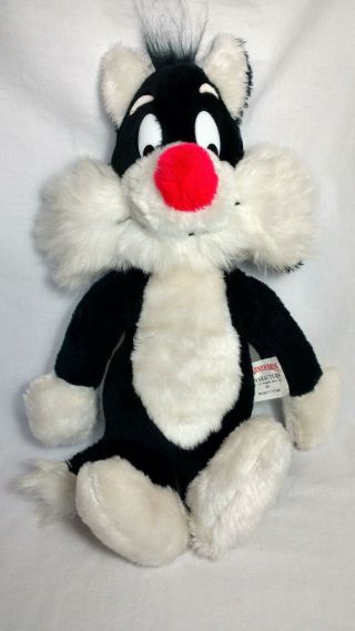 Vtg Warner Brothers Mighty Star 16 " Sylvester The Cat Plush Stuffed Animal