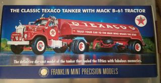 Franklin Diecast Mack B - 61 Tractor & Texaco Tanker
