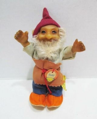Steiff Gucki Elf Dwarf Vintage 5 " Figure Doll W/ Hang Tag Made In Germany 871301