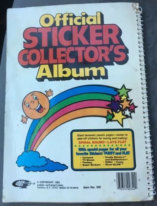 VTG LG 1980s Sticker Book Album Scratch N Sniff Puffy Goggly Eyes Unicorns Mr.  T 3