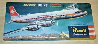 42 - 267 Revell 1/120 Scale Douglas Dc - 7c Swissair Plastic Model Kit