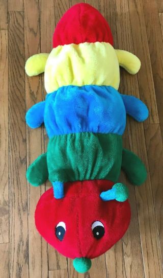 Dandee Collectors Choice Caterpillar Large Plush Toy 30 " Long Red Green Blue
