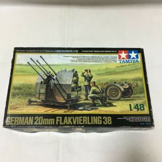 Tamiya German 20mm Flakvierling 38 32554 1/48 Model Kit F/s