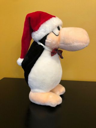Vintage 1987 Plush Opus “santa Phase” 13 Inch W/ Tag Christmas Penguin Animal