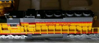 Bachmann N Scale Union Pacific Gp40 Diesel Loco 3808,  824 Analog Dc.  Pre Owned