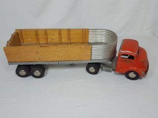 Smith Miller Smitty Toys Semi Truck Tractor Trailer Unit Pressed Steel